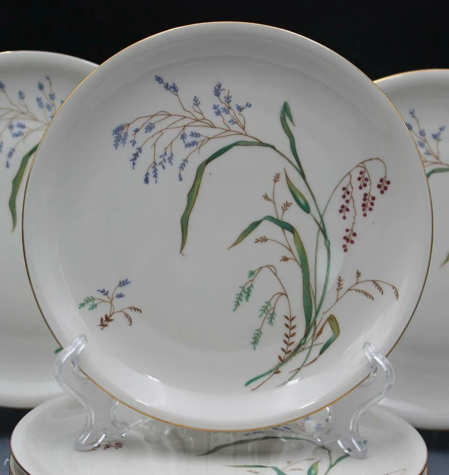 Juego de seis platos de almuerzo de porcelana alemana Eschenbach vintage W337 delicadas flores Foto 2 de 4