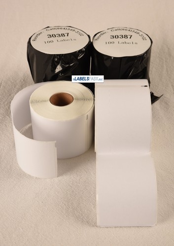 12 Rotoli-Compatibili Dymo 30387 3 Parti Etichette Spedizione Internet con Conferma Consegna - Foto 3 di 3