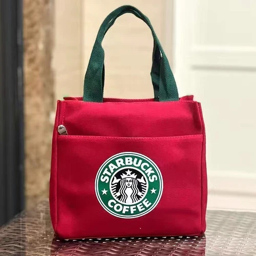 2024 Neu Starbucks* Canvas Beuteltasche Praktische Brotzeittasche Umweltfreundlich Tragetasche Einkaufstaschen - Bild 18 von 23