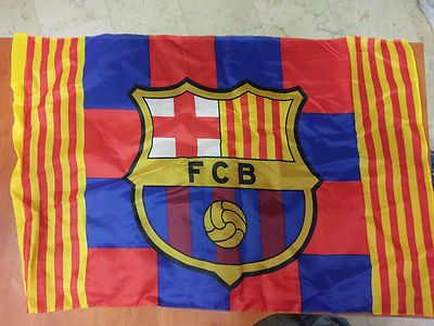FCB Barcelona Logo Fan Flag Football Club Berlin 2015 Champions League Final