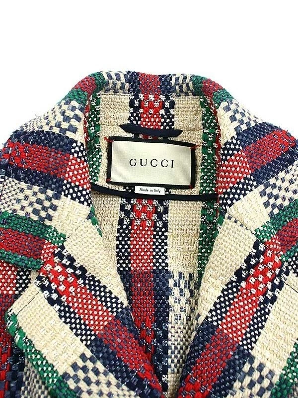 Giacca GUCCI 2019 RESORT Collezione Multitessuto Doppio Tweed Taglia:42 Multicolore