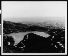 Hollywood Reservoir looking south California Old Photo
