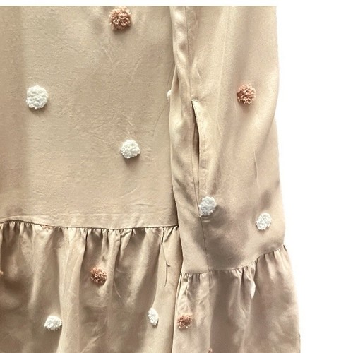 CATO Taupe Mauve Sundress Swing Style With Pockets And Fluff Poms Women’s XL NEW - Picture 5 of 8