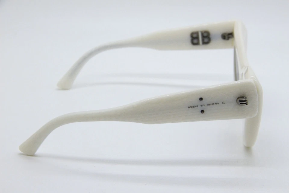 NUEVAS GAFAS DE SOL BALENCIAGA BB 0204S 003 XL BLANCAS AUTÉNTICAS 49-23 Foto 3 de 4