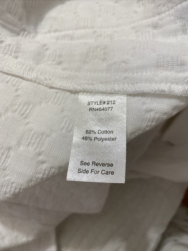 CAbi Outlet Club Blazer White Two Button Wide Lapel 3/4 Sleeve Size M #212 /NEW! - Picture 12 of 12