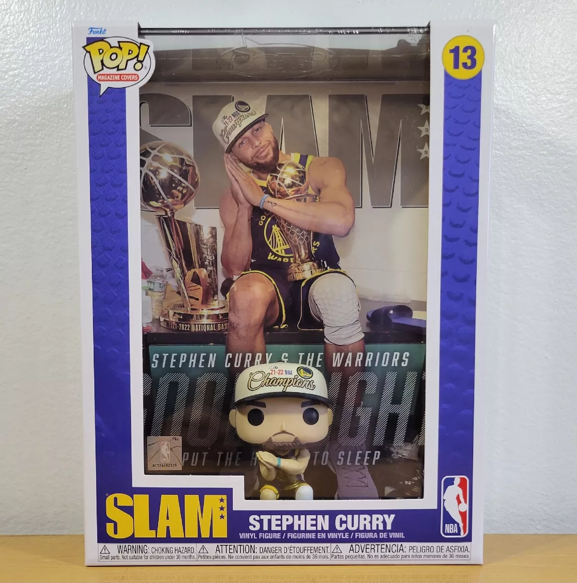 FUNKO POP STEPHEN CURRY #13 SLAM MAGAZINE COVERS EXCLUSIVE 2022 NBA  CHAMPIONS