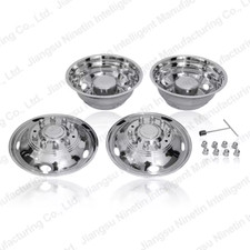 19.5 10 Lug Stainless Dual Wheel Simulator For 2005-2020 Ford F450 F550 Truck