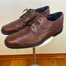 JOHNSTON & MURPHY Brown Leather Dress Shoe Oxford Lace Office Formal Men's Sz 13