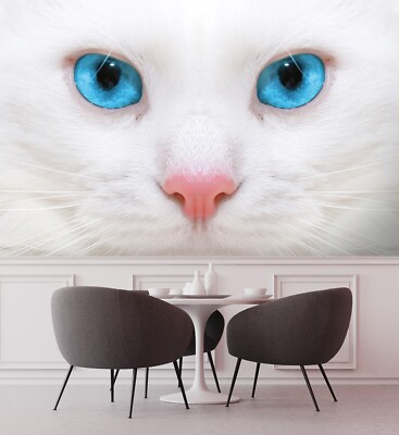 3D Blue Cat Eye O119 Animal Wallpaper Wall Murals Removable Wallpaper Eve 2023