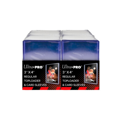 Ultra Pro 200 Regular Toploader 3''x4'' 35PT & 200 Soft Sleeves Magic Pokemon