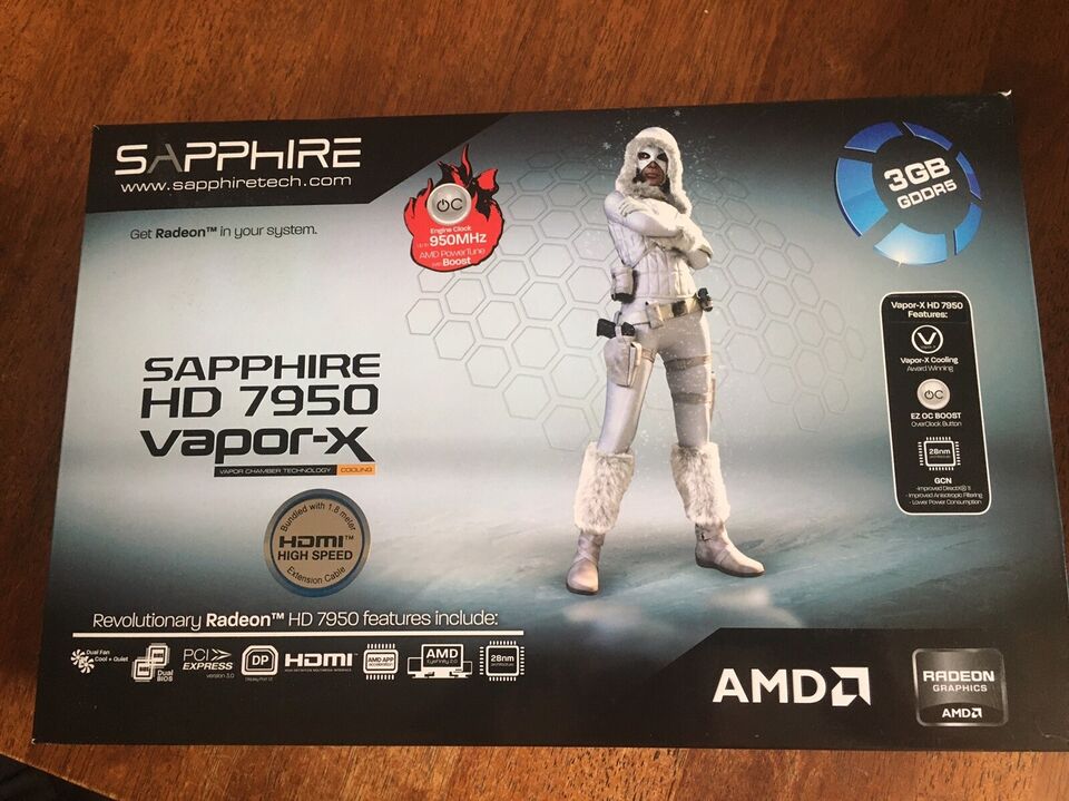HD 7950 Vapor - X Sapphire Radeon, 3 GB RAM, Perfekt