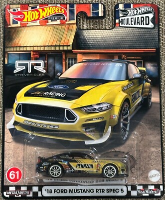 Hot Wheels Boulevard '18 Ford Mustang RTR Spec 5,Free Shipping