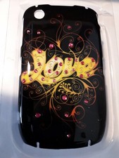 Blackberry Curv -8520 / 9300 Smartphone (Bliss) COVER. Black / Pink Bling's