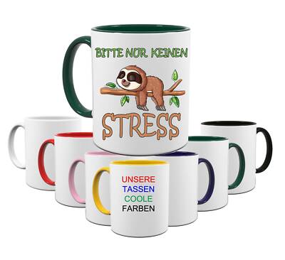 BITTE NUR KEINEN STRESS FOTOTASSE BÜRO KLOPAPIER BEDRUCKTE TASSE LUSTIG GESCHENK