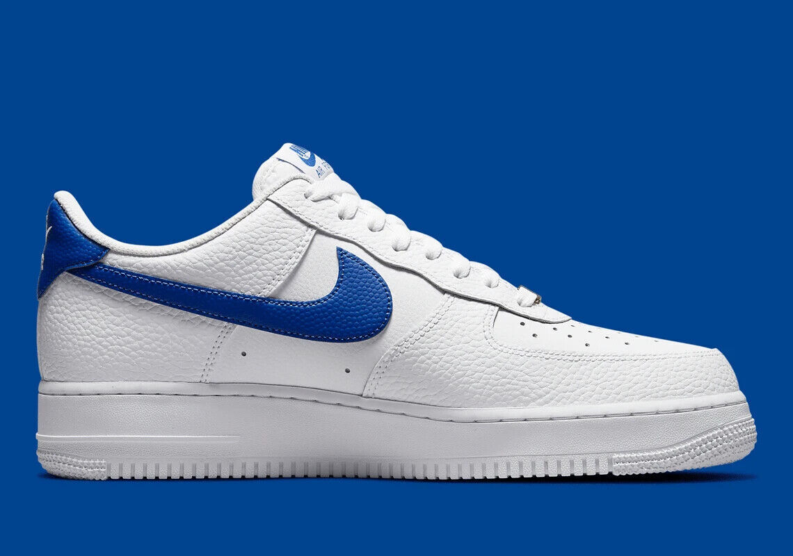 Nike Air Force 1 '07 Shoes White Game Royal Blue DM2845-100 Mens