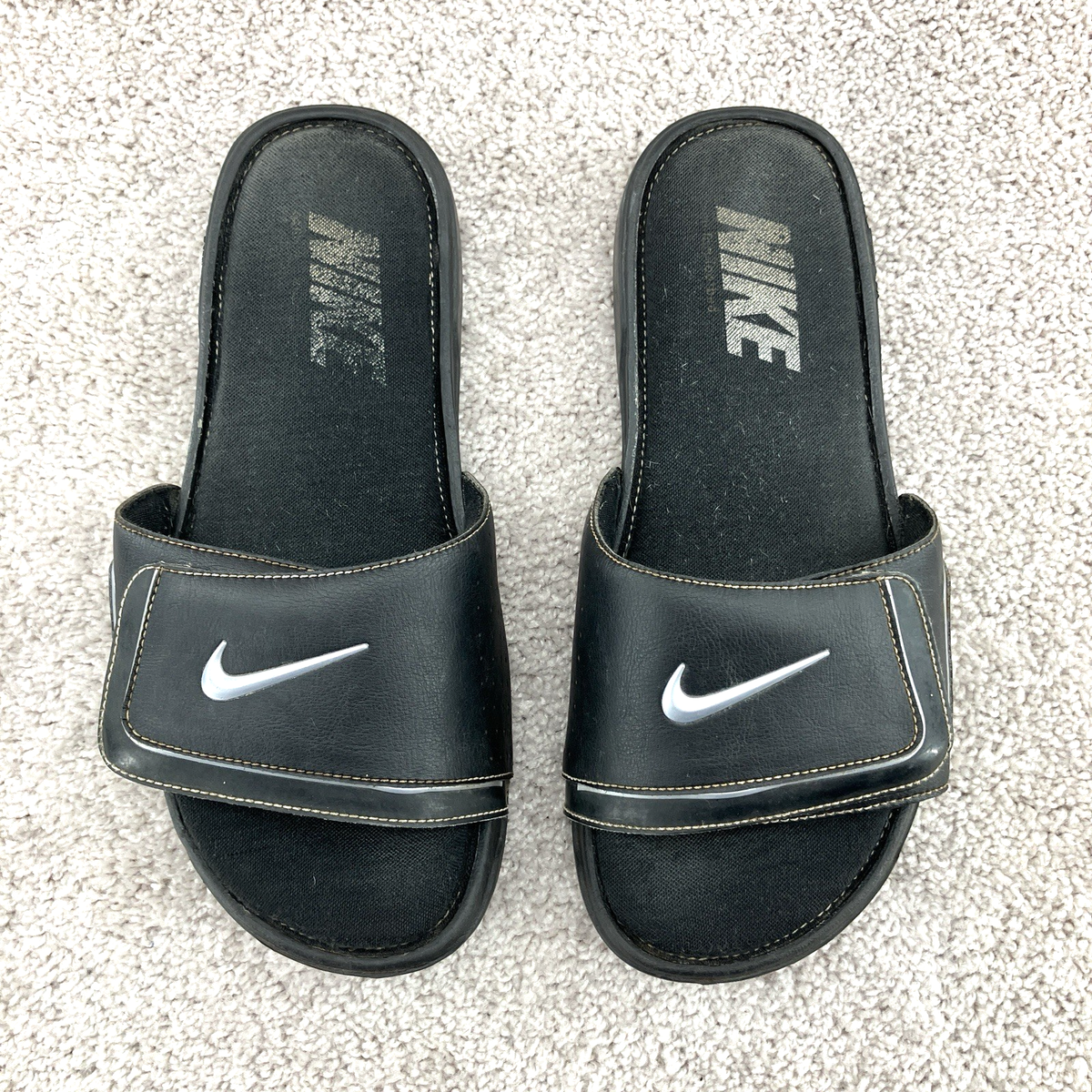 Nike Men’s Black Slip-On Foam Sandals with Vent Holes Men main image 4