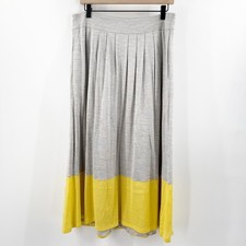 Eileen Fisher Skirt Women  s Size Medium NEW silk cotton blend jersey pleat NWOT