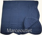 Charter Club Bailey Scallop Cotton FULL / QUEEN Quilt & Shams Set Navy Blue — photo 4