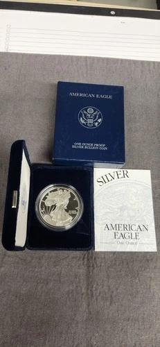 2003-W Proof American Silver Eagle Dollar $1 Box & COA US Mint Bullion OGP