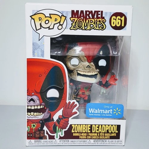 Funko Pop: Marvel Zombies - Zombie Deadpool #661 Walmart Exclusive w/ Protector