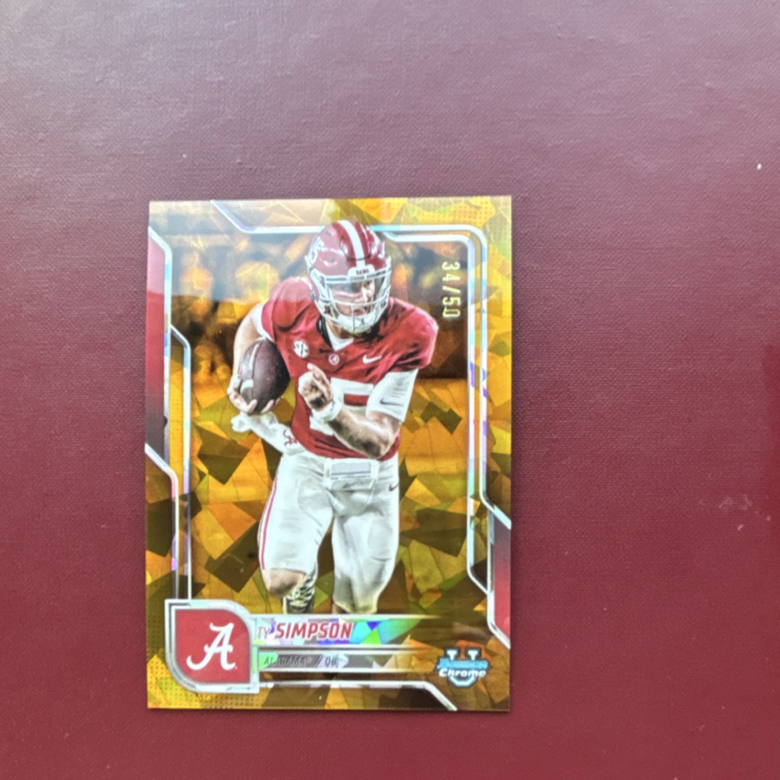 2025 Bowman U Chrome #151 Ty Simpson Gold Refractor /50