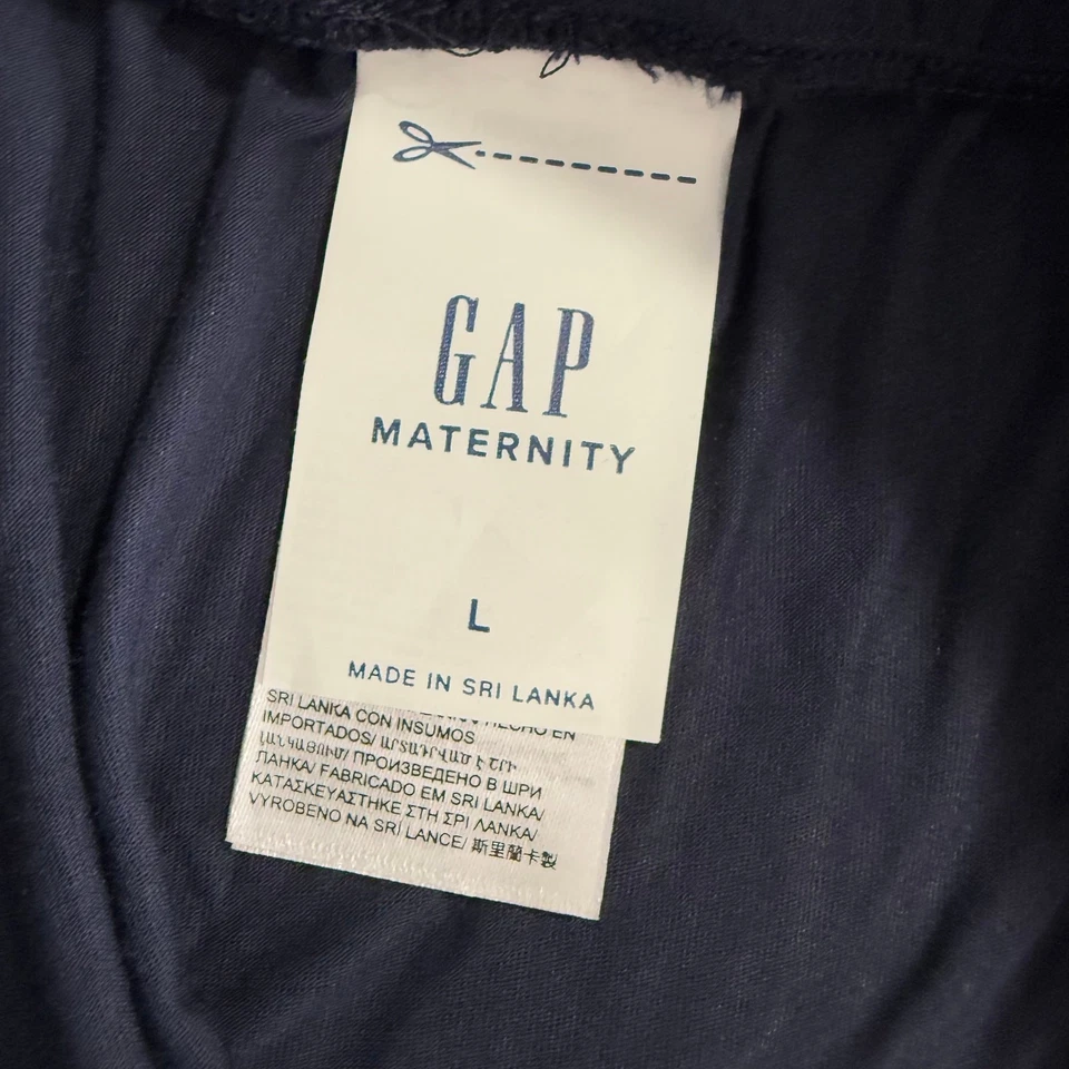 Gap Maternity Smoked Waist Pants, Navy Blue, L - Image 4 of 4