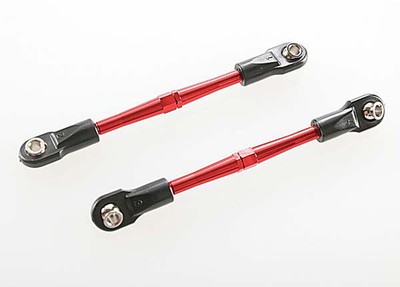 Traxxas 1/10 Slash 2WD VXL OBA * 2 TURNBUCKLES/TOE LINKS - 59MM RED ALUMINUM *