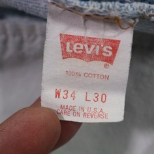 VTG Levis 80s 501 Jeans Mens 34x30 Acid Wash Button Fly Distressed Made USA Read