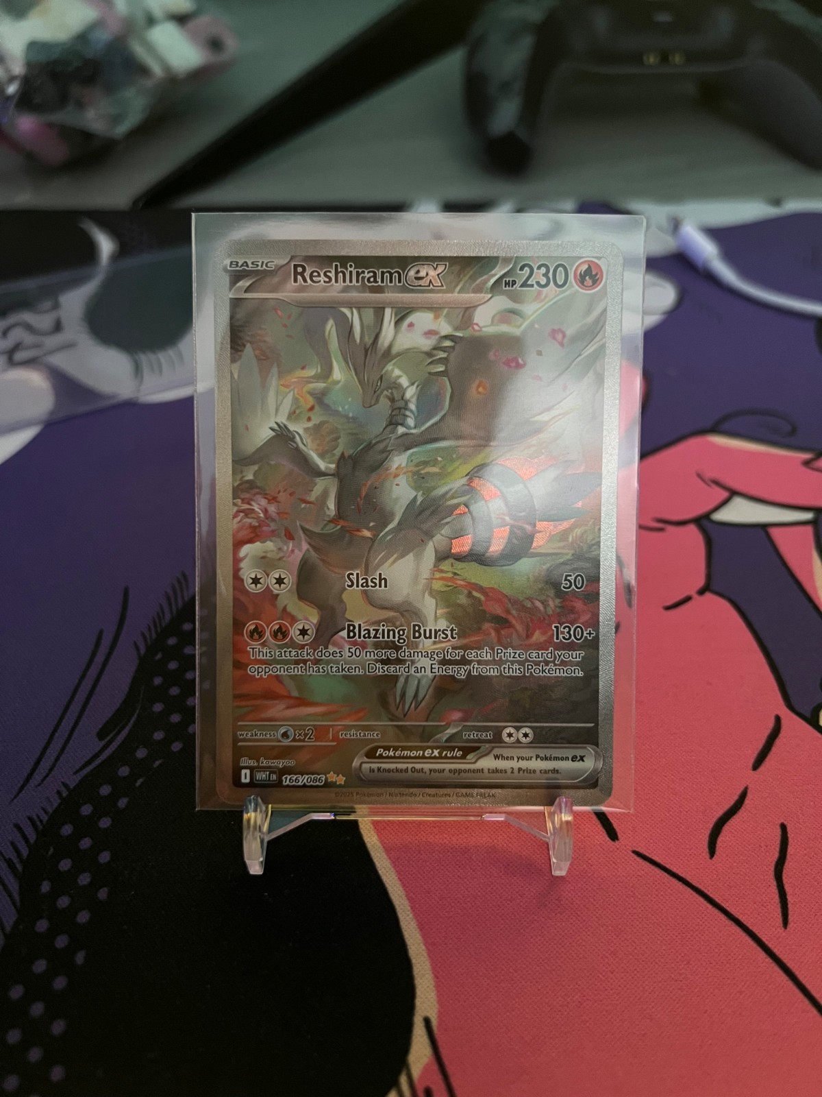 Pokémon Reshiram EX Illustration Rare 166/086 Sv: White Flare Holo ENGLISH