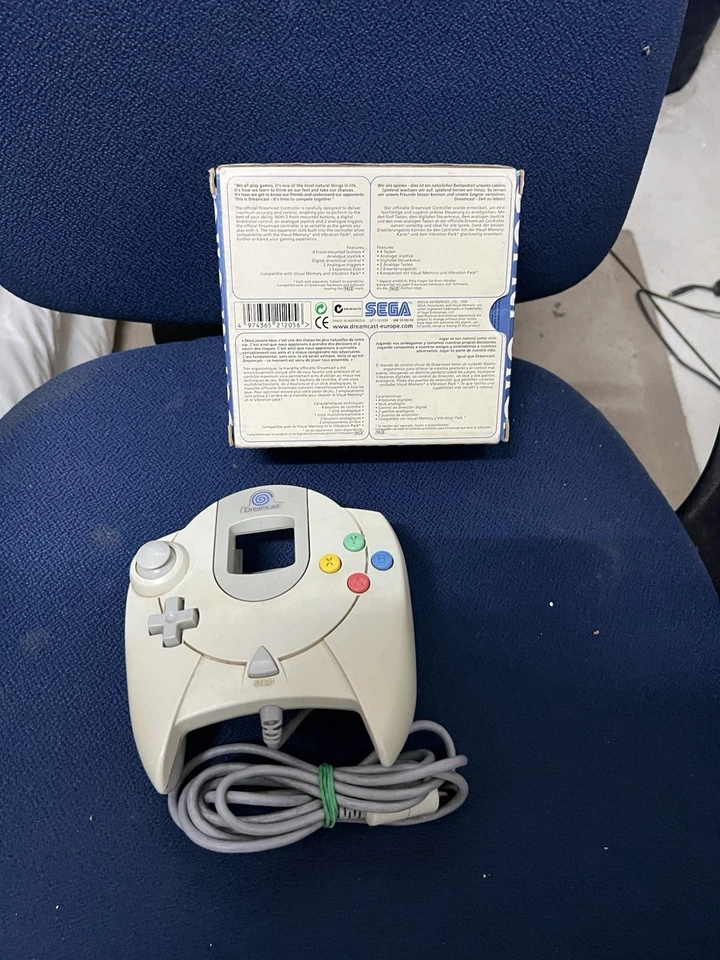 sega Dreamcast joypad bianco Perfetto Funzionante E Completo Di Box - Immagine 3 di 4