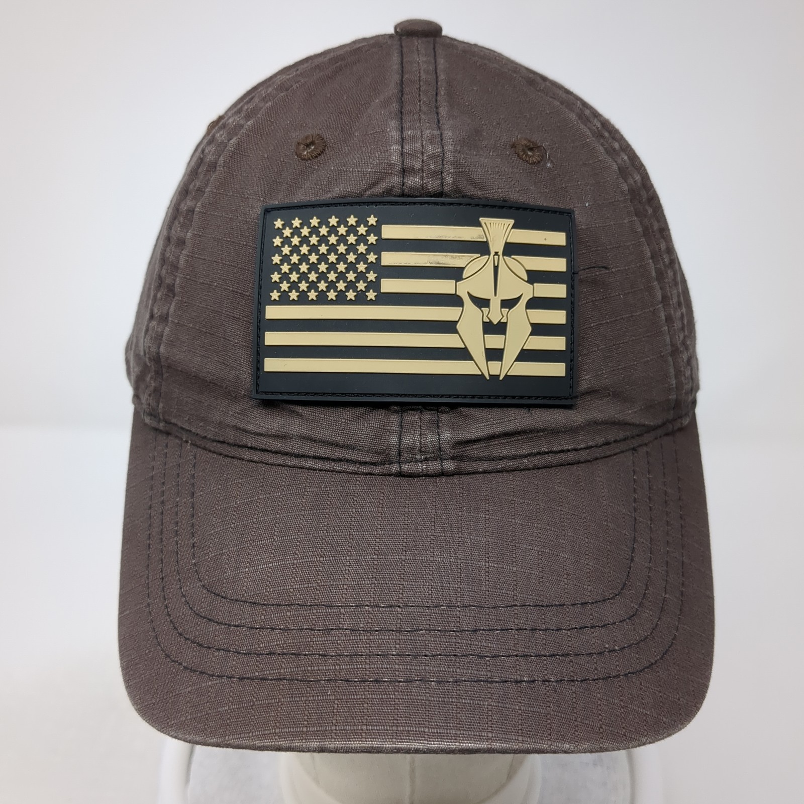 Kryptek Patch Flag Strapback Baseball Cap Brown O… - image 2