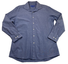 Vince Camuto Mens Dress Shirt Sz 16.5 x 32/33 Blue Slim Fit Long Sleeve