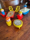 Vintage - Fisher Price Little People Happy Houseboat Accessories !!!