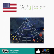 Giant Spider Web 22.9 X 18 Ft White Halloween Spider Web with Gutter Hook Set