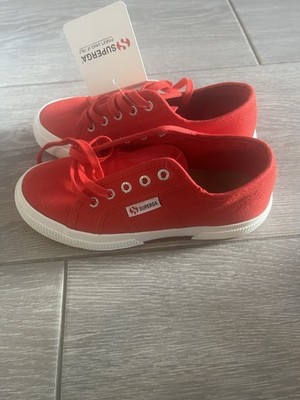 Superga Kids Red Lace Up Sneakers NWT Size 1