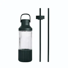 EcoFlow Reusable Borosilicate Water Bottle with Straw Cap