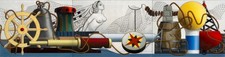 Charles H. Howard and Clay Spohn : Nautical Mural : 1942 : Archival Art Print