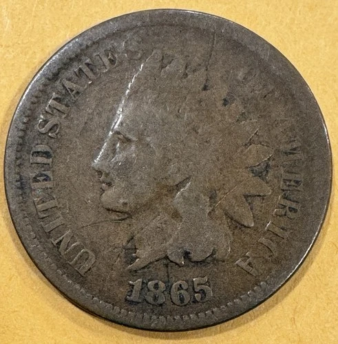 1865 Indian Cent Good Free Shipping