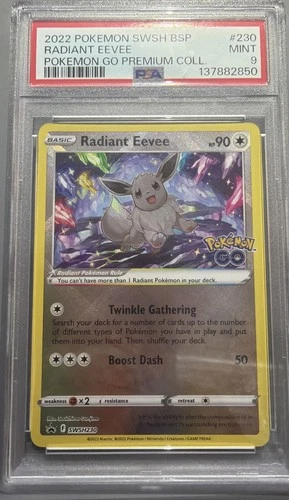 Pokémon Radiant Eevee SWSH230 SWSH Promo Holo 2022 PSA 9 Sword & Shield