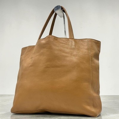 BEAMS B:MING Leather Tote Bag Camel A4 Authentic Pre-owned