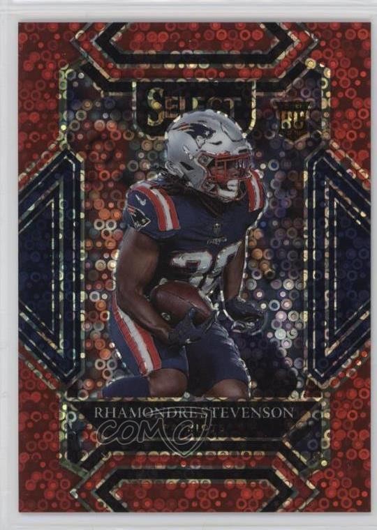 2021 Select Club Level Red Disco Prizm 23/49 Rhamondre Stevenson Rookie RC 0nr3