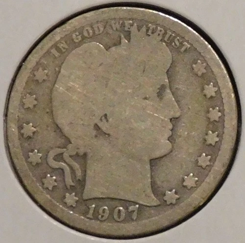Silver Quarter - Barber - 1907