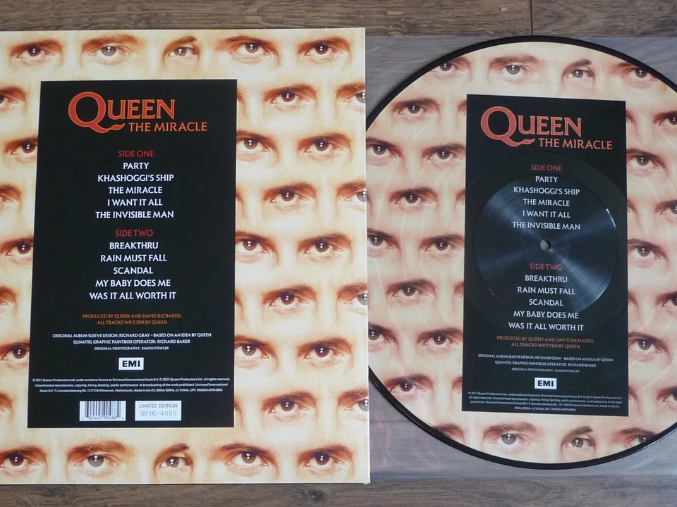 QUEEN - The Miracle   2022 12" PIC DISC VINYL     Number 816/4000   NEW UNPLAYED - Image 3 of 4