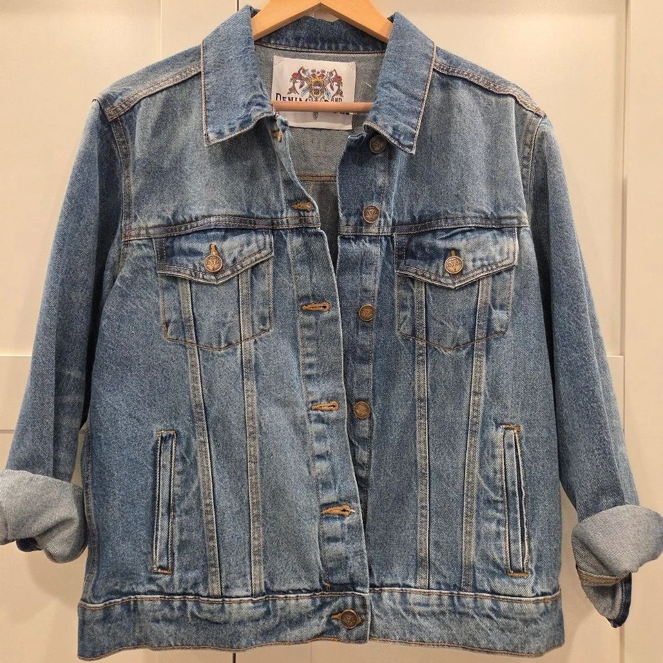 Chaqueta de novia Denim and Bone Denim años 70 inspirada en oro bordado celestial L Foto 4 de 4