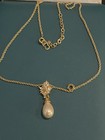 Vintage  Christian Dior Necklace & Earrings Pearl & Rhinestone Dangle Nw Set — photo 6