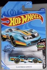 1976 Greenwood Corvette in Teal : HW Race Day : Hot Wheels 1:64 Scale : GHG11