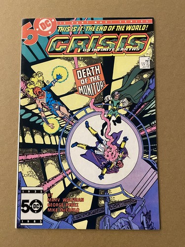 Crisis on Infinite Earths #4 🔑SIGNED George Perez spl pg. High Grade! (No COA) 