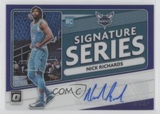 2020 Panini Donruss Optic Signature Series Purple Prizm Nick Richards Auto 7xr