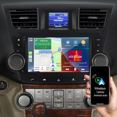 10'' for Toyota Highlander 2007-2013 CarPlay Android 14 Car Stereo Radio GPS 32G