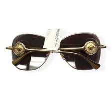 Versace Sunglasses VE 2256 1002/5A Gold Metal Brown Gold Mirror No Case